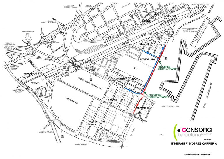 Map recovery of traffic on A Street