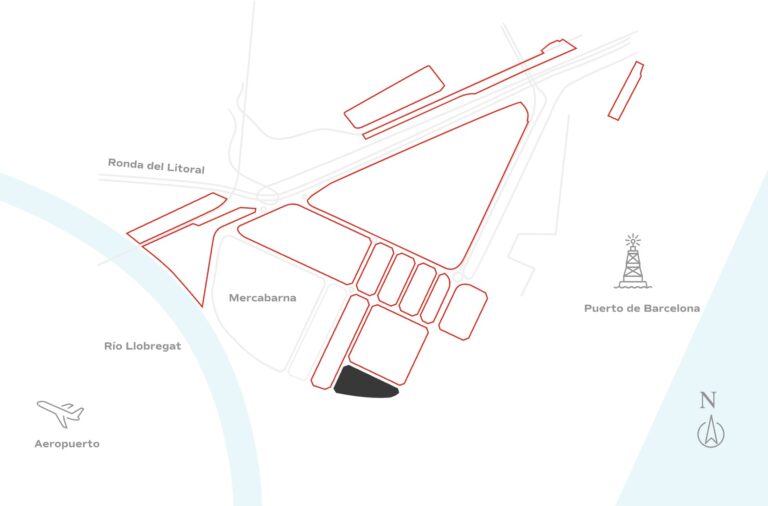 Mapa Polígono Industrial Zona Franca versión español