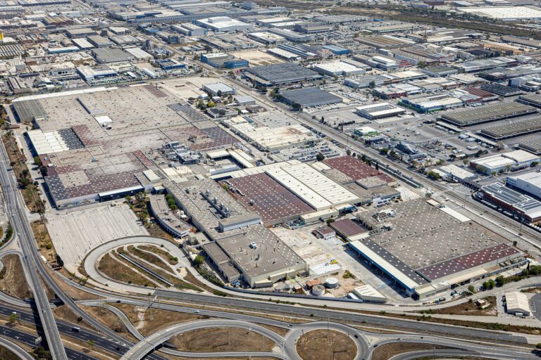 Fotografía aérea Zona Franca Barcelona